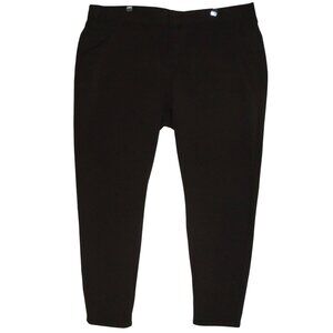 St John's Bay Ponte Pants Womens 2X x 28"inseam Skinny Leg brown pull-on stretch